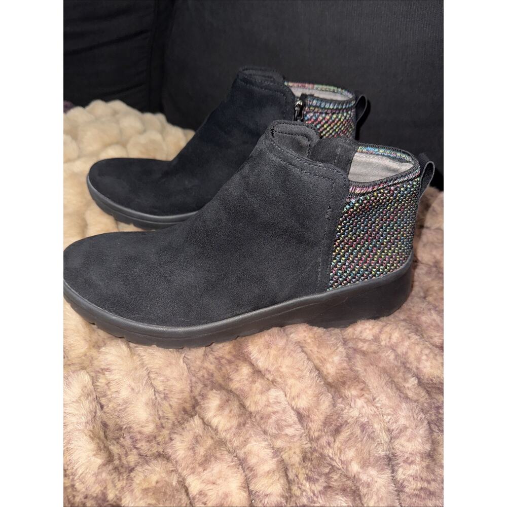 Bzees Karma Black Knit Booties ,Ankle Boots, Shoes ,,Comfy ,Washable , Sz US 9.5